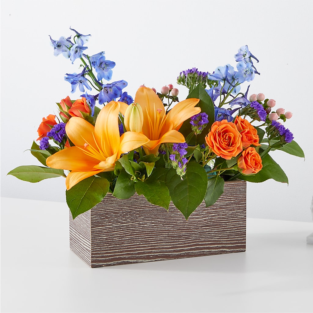 Radiant Citrus Box Bouquet – What A Flowers, Lawrenceville GA