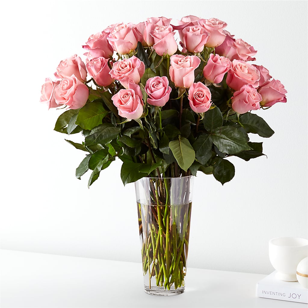 Long Stem Pink Rose Bouquet – What A Flowers, Lawrenceville GA