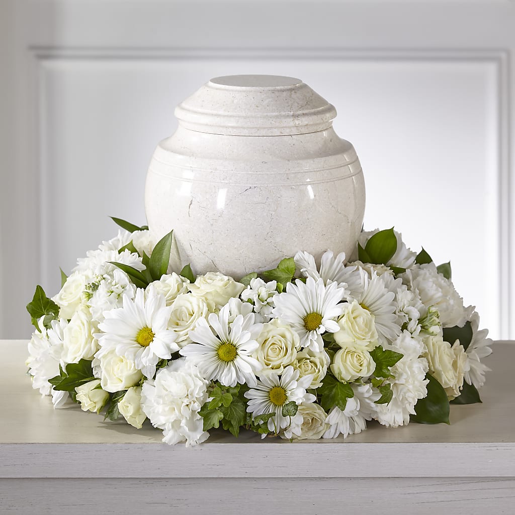 Ivory Gardens Cremation Adornment – What A Flowers, Lawrenceville GA
