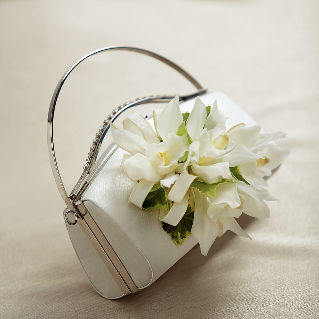 White Purse Decor – What A Flowers, Lawrenceville GA