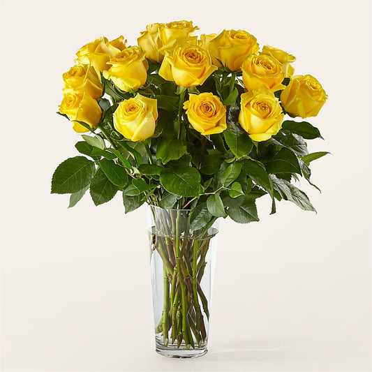 Long Stem Yellow Rose Bouquet –  What A Flowers, Lawrenceville GA