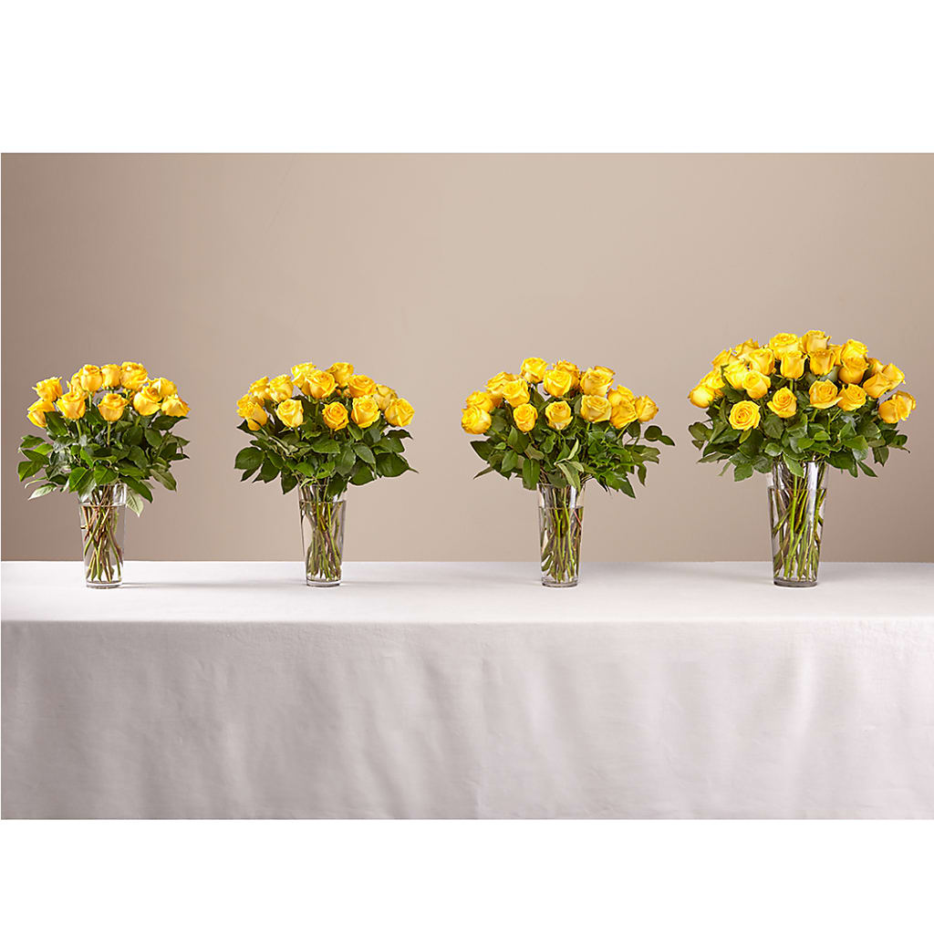 Long Stem Yellow Rose Bouquet –  What A Flowers, Lawrenceville GA