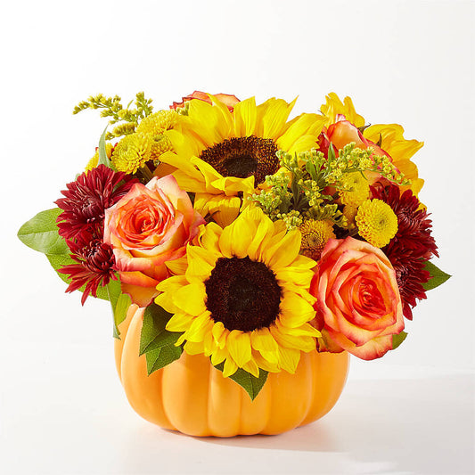 Golden Gourd Pumpkin Bouquet –  What A Flowers, Lawrenceville GA
