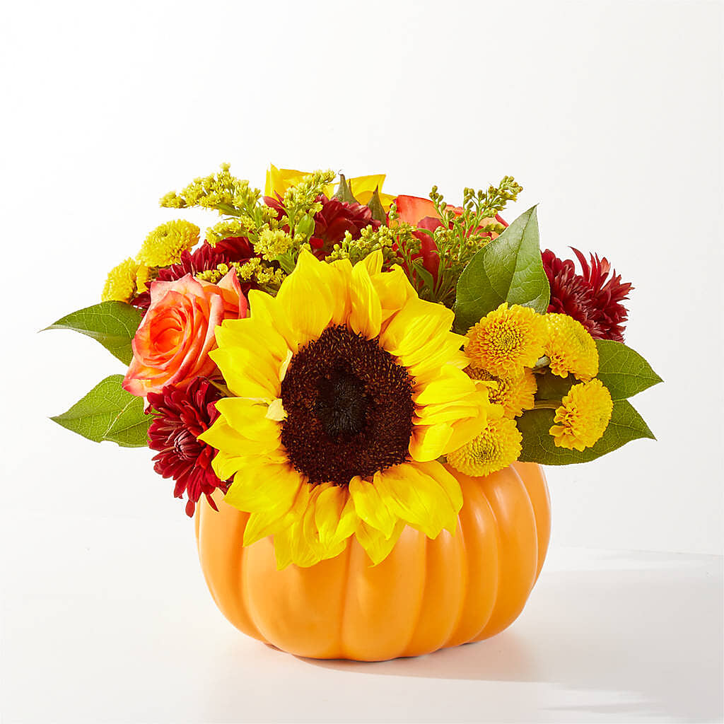 Golden Gourd Pumpkin Bouquet –  What A Flowers, Lawrenceville GA