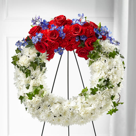 Patriotic Passion Wreath –  What A Flowers, Lawrenceville GA