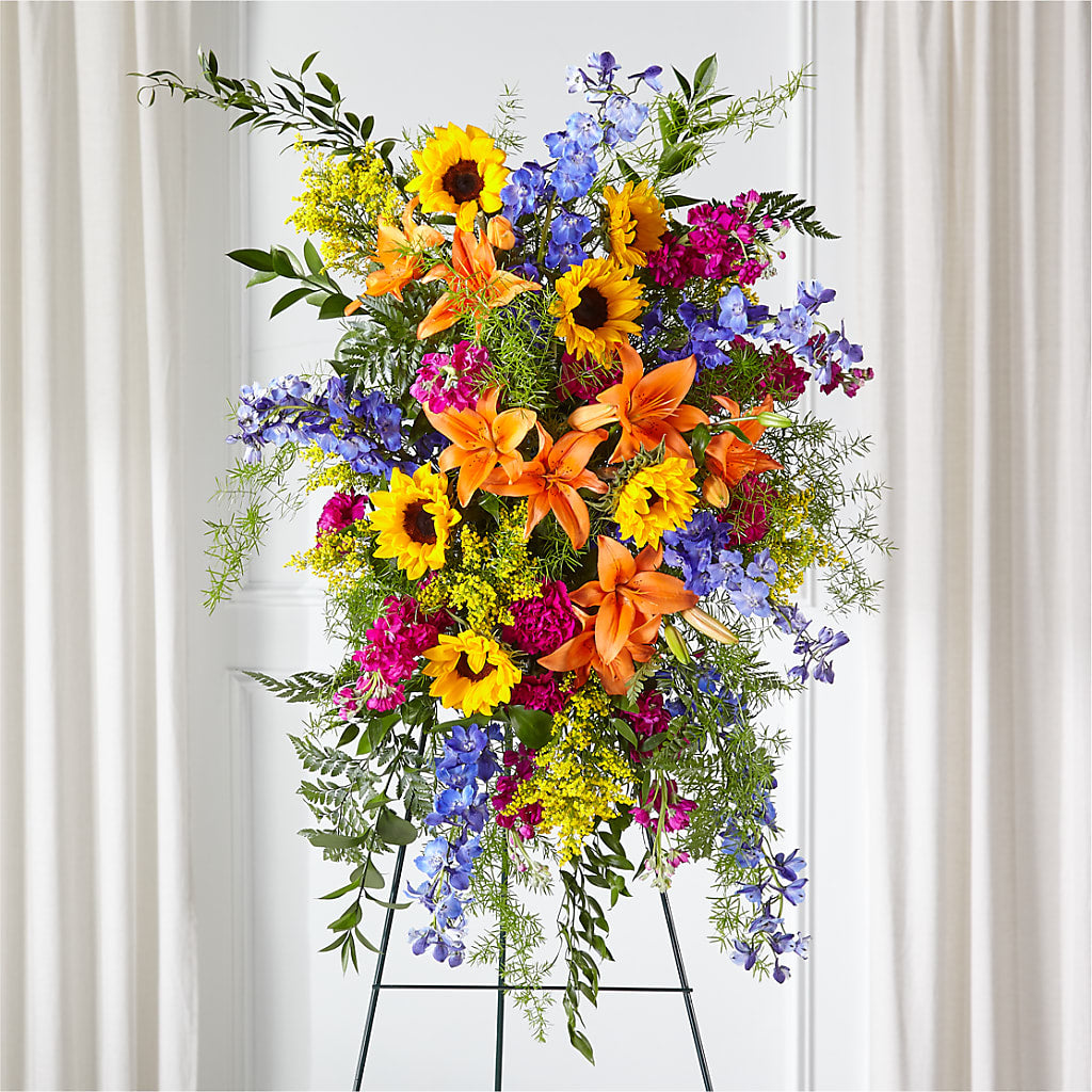 Sunlit Memories Standing Spray (Standard) –  What A Flowers, Lawrenceville GA