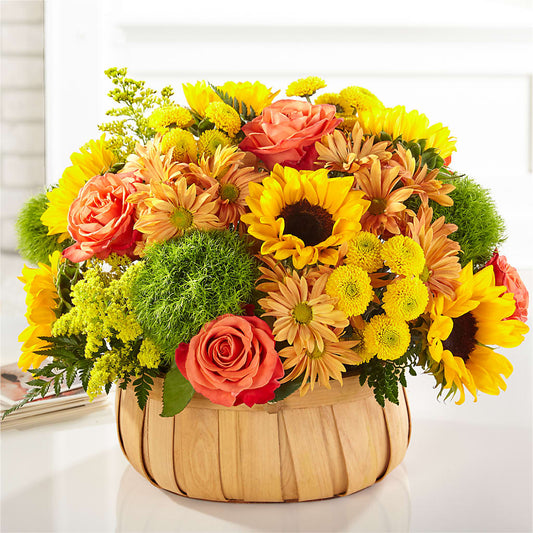 Harvest Sunflower Basket –  What A Flowers, Lawrenceville GA