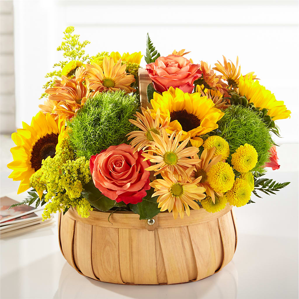 Harvest Sunflower Basket –  What A Flowers, Lawrenceville GA