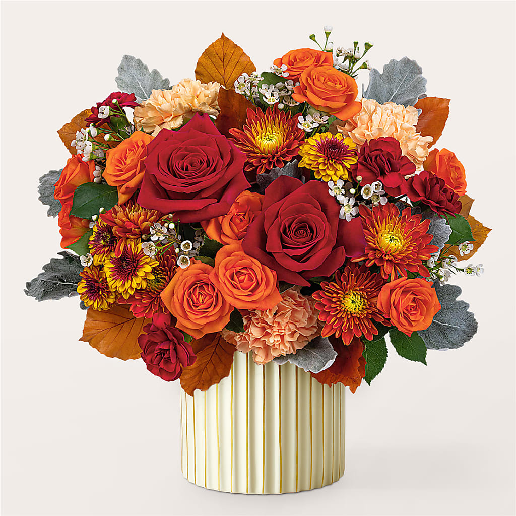 Merlot Bouquet with Ivory Vase –  What A Flowers, Lawrenceville GA