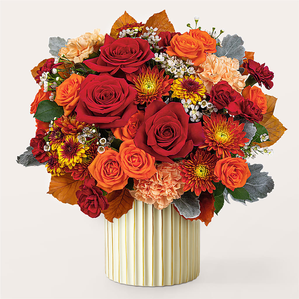 Merlot Bouquet with Ivory Vase –  What A Flowers, Lawrenceville GA