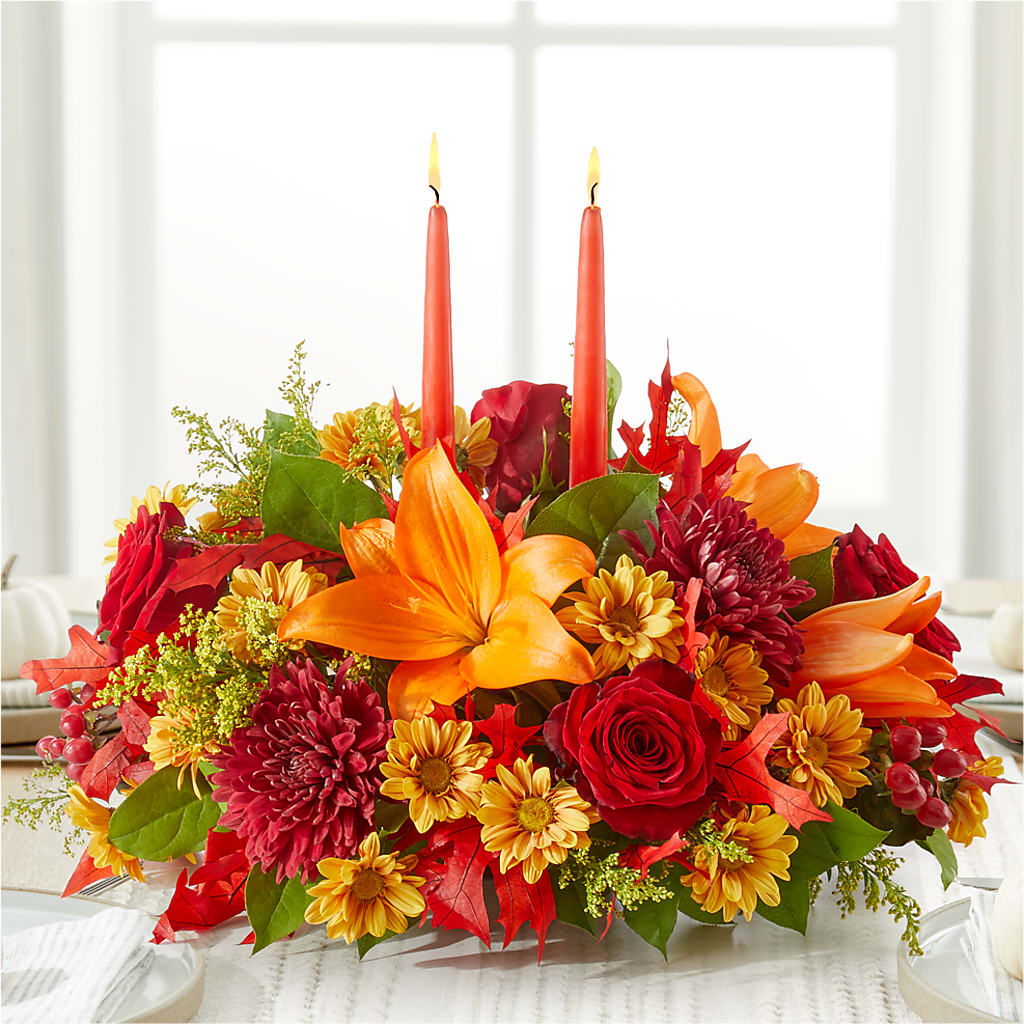 Autumn's Embrace Centerpiece –  What A Flowers, Lawrenceville GA