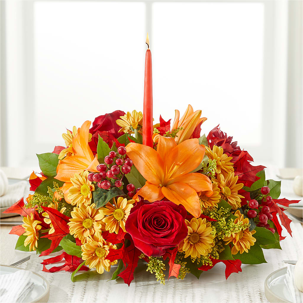 Autumn's Embrace Centerpiece –  What A Flowers, Lawrenceville GA